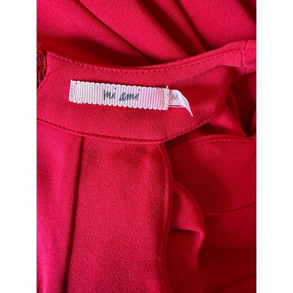 Red Halter Wide-Leg Jumpsuit - Picture 3 of 7